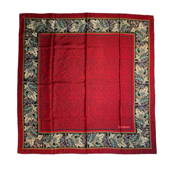 Yves Saint Laurent Vintage Silk Scarf - Picture 1 of 14
